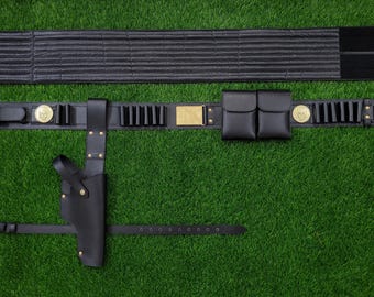 Cinturón mandaloriano de cuero genuino / Libro de Boba Fett, cosplay de Star Wars