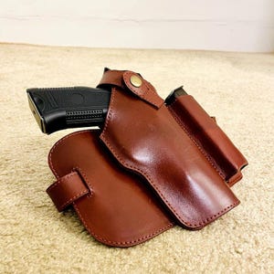 Leather Thigh Holster: Tactical 9mm 1911 Drop Leg Gun holster image 12