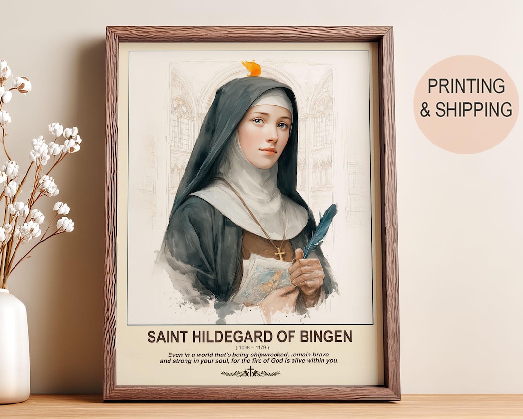 Saint Hildegard of Bingen Icon | Mystic, Composer, and Doctor of the ...