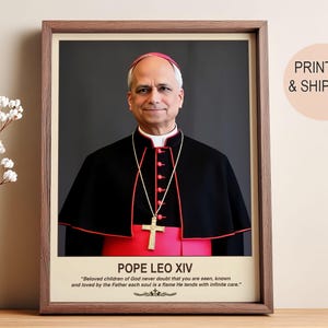 Pope Leo XIV Icon | Pope of Social Justice and Catholic Teaching | Religious Christian Gift