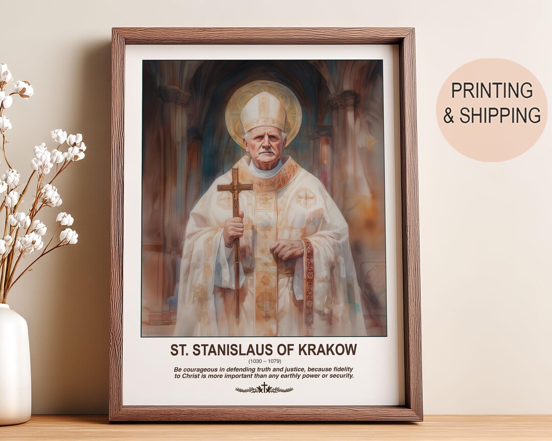 Saint Stanislaus of Krakow Wall Art | Devotional Catholic Print ...