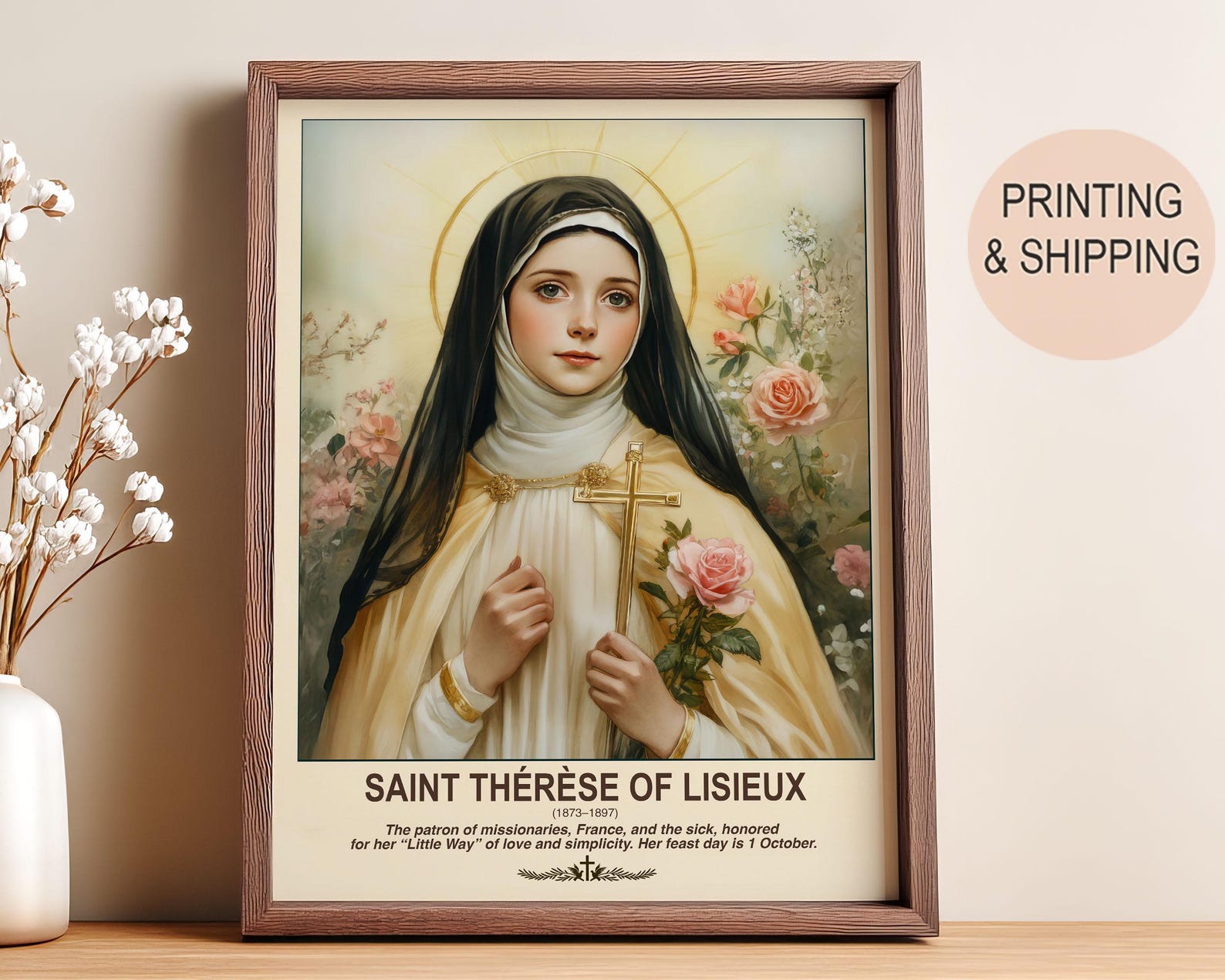 Saint Thérèse of Lisieux Icon | the Little Flower of Jesus Artwork ...