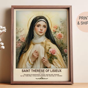 Saint Thérèse of Lisieux Icon | the Little Flower of Jesus Artwork ...
