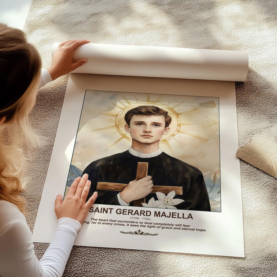 Saint Gerard Majella Art, Catholic Patron Saint Print - Etsy