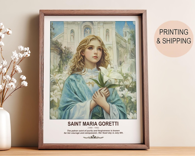 Saint Maria Goretti Icon | Catholic Religious Wall Art | Christian Gift ...