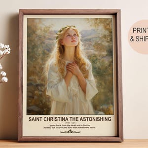 Saint Christina Watercolor Art: Catholic Patron Saint Print