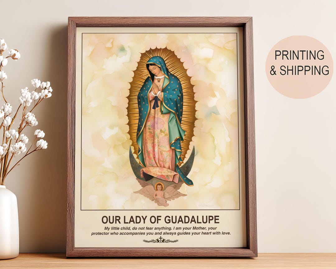 Our Lady of Guadalupe Art Print, Catholic Home Gifts - Etsy
