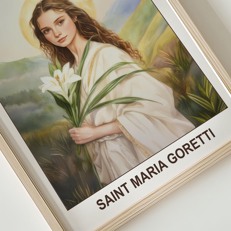 Saint Maria Goretti Icon | Young Virgin Martyr Artwork | Catholic Faith ...