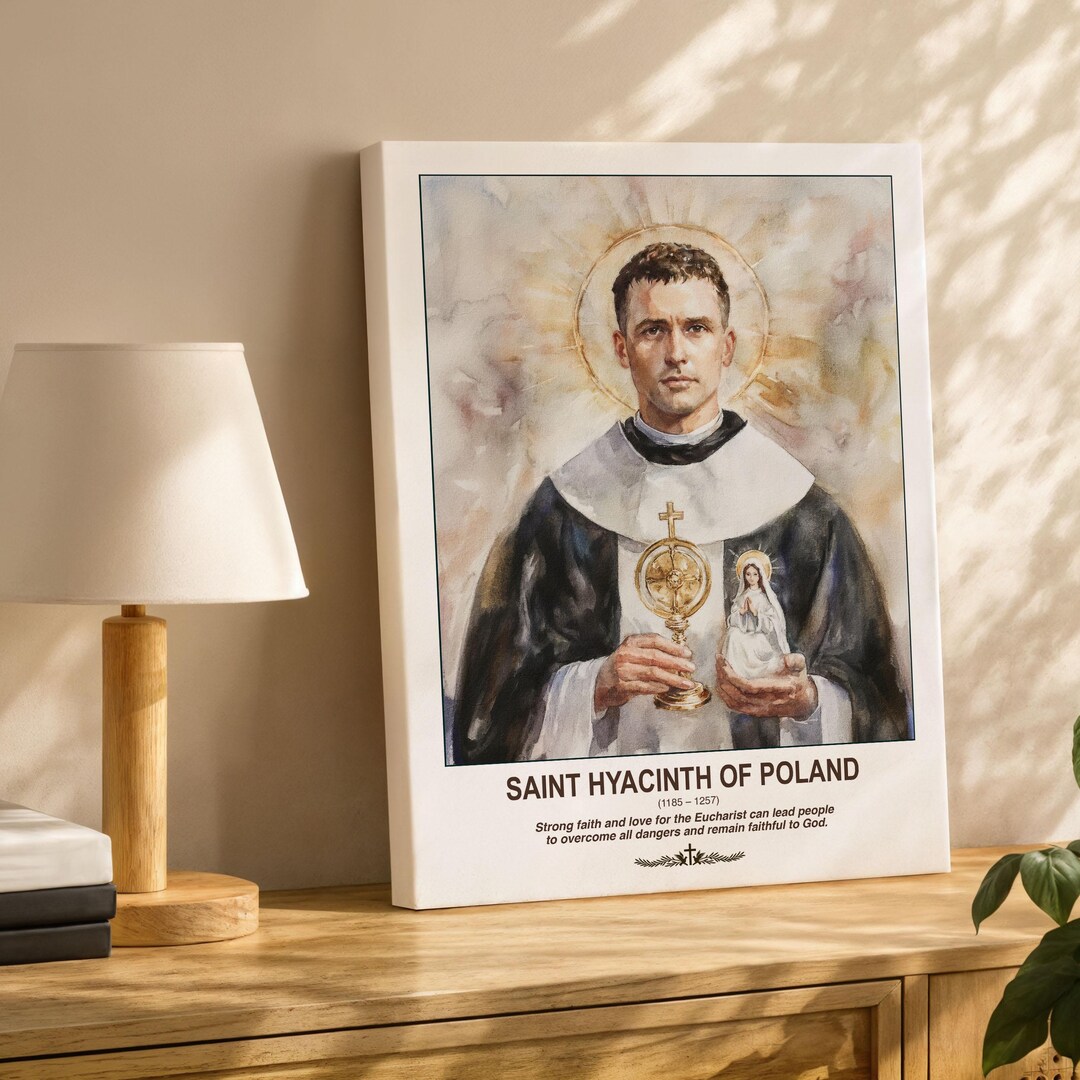 St. Hyacinth of Poland Print | Catholic Saint Wall Art | Dominican ...