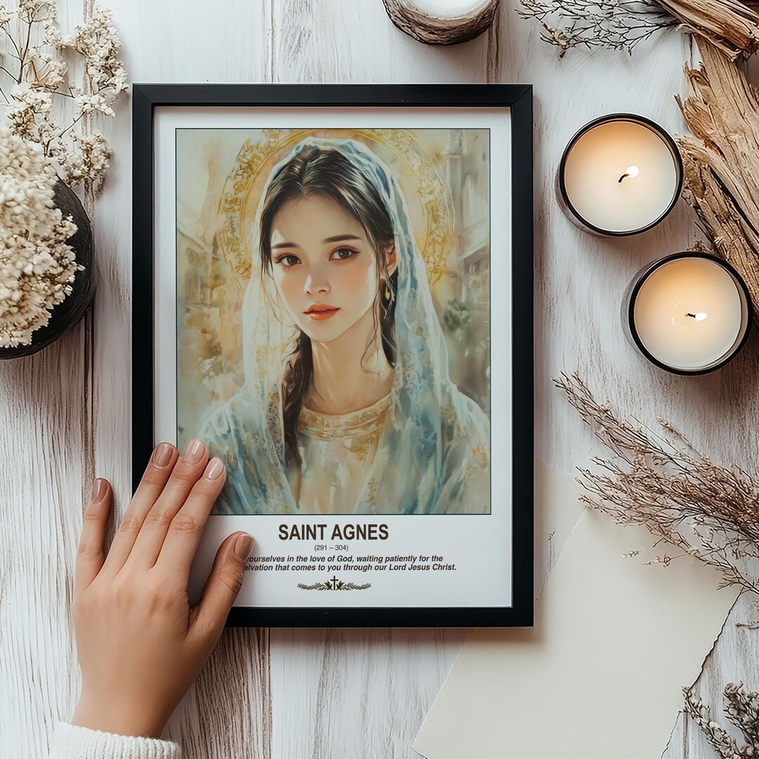 Saint Agnes Icon | Virgin Martyr of Rome With Lamb | Catholic Faith ...
