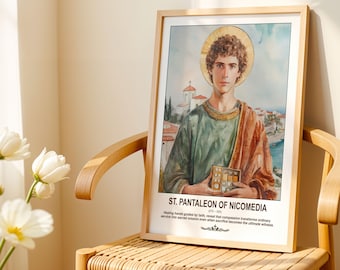 St. Pantaleon Art Print, Catholic Patron Saint of Doctors - Etsy
