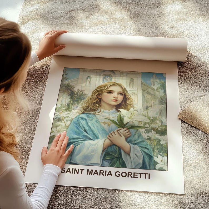 Saint Maria Goretti Icon | Catholic Religious Wall Art | Christian Gift ...
