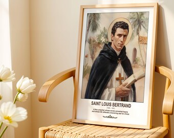 Saint Louis Bertrand Icon | Dominican Missionary Artwork | Catholic Religious Gift