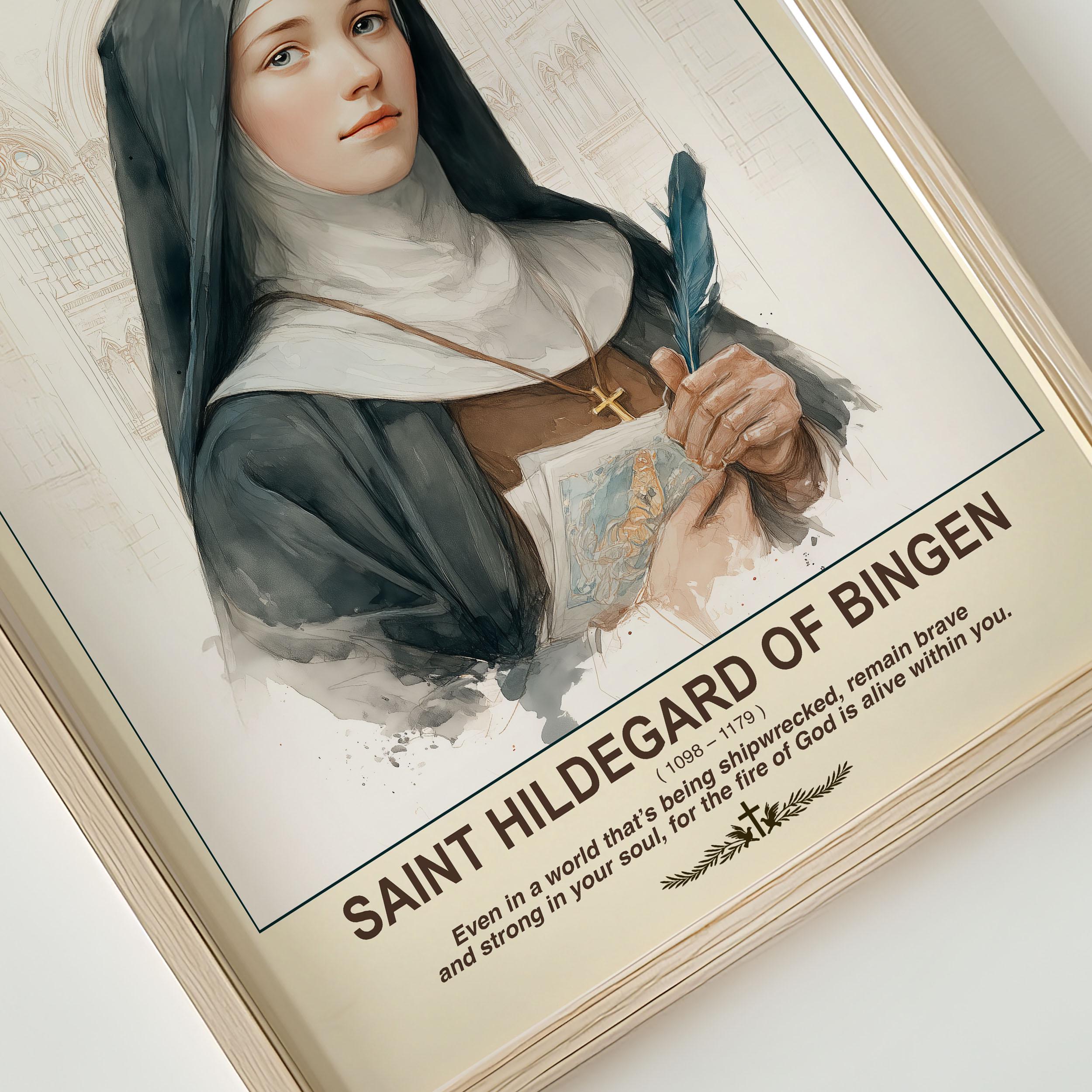 Saint Hildegard of Bingen Icon | Mystic, Composer, and Doctor of the ...