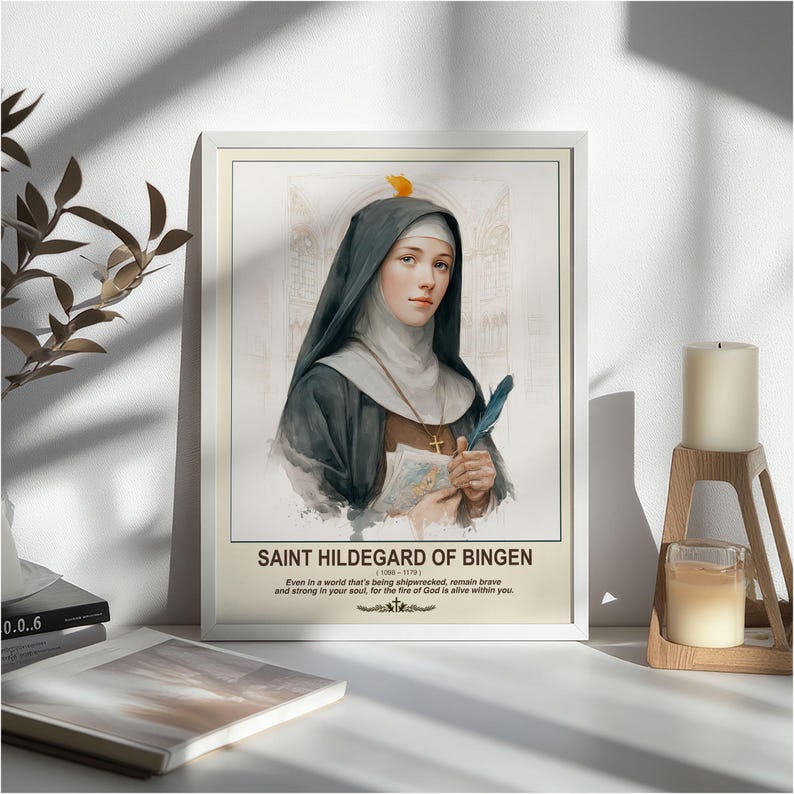 Saint Hildegard of Bingen Icon | Mystic, Composer, and Doctor of the ...
