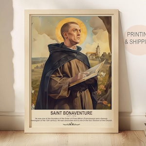 Saint Bonaventure Catholic Art Print: Dr. Seraphim Poster