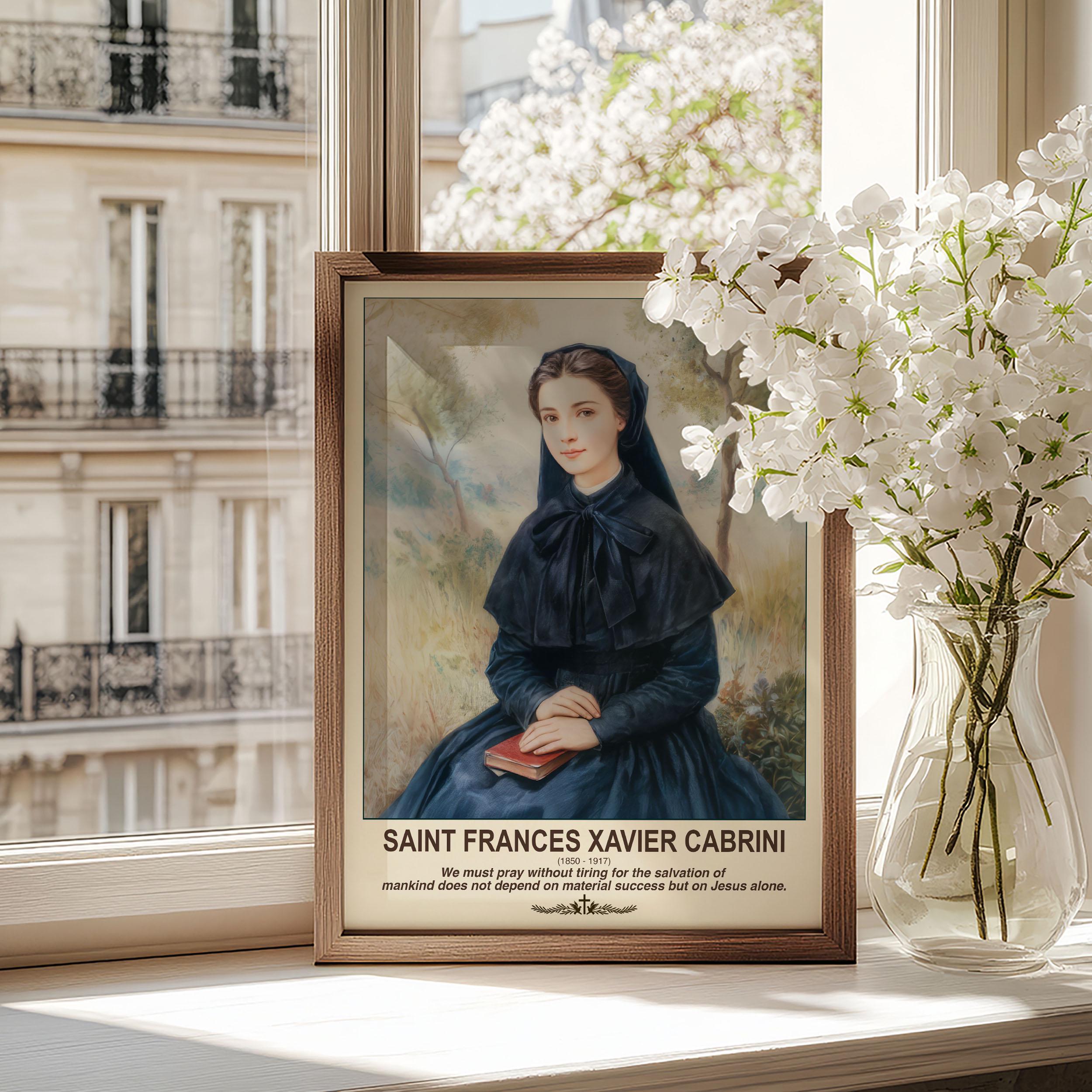 Saint Frances Xavier Cabrini Watercolor Art Print: Catholic ...