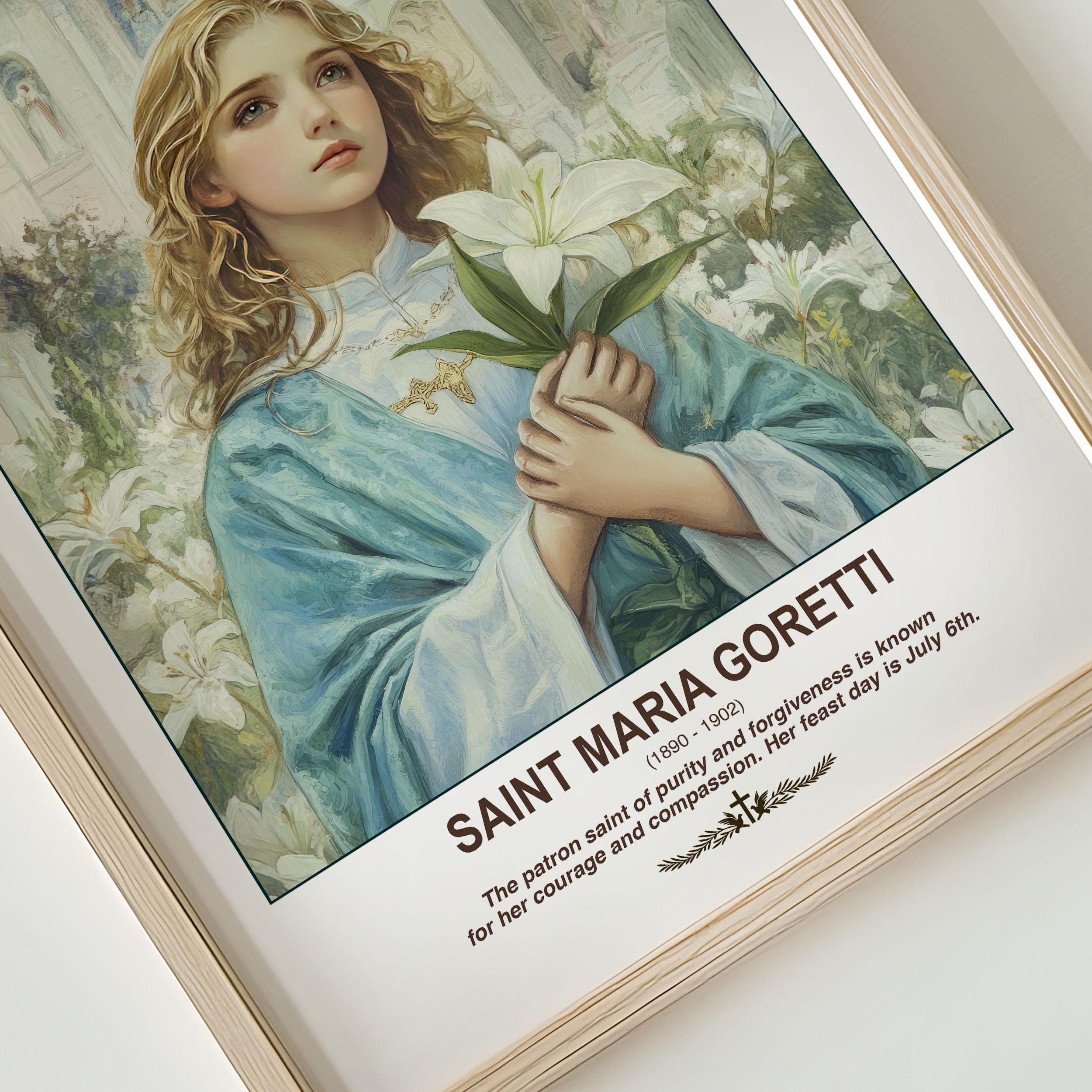 Saint Maria Goretti Icon | Catholic Religious Wall Art | Christian Gift ...