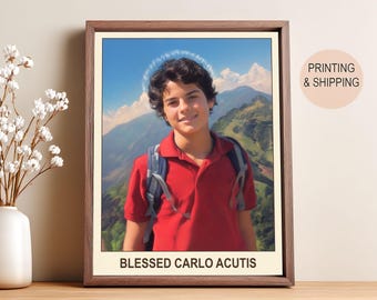 Blessed Carlo Acutis Print | Catholic Saint Wall Art | Christian Gift.