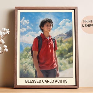 Blessed Carlo Acutis Art Print: Catholic Teenage Saint Icon