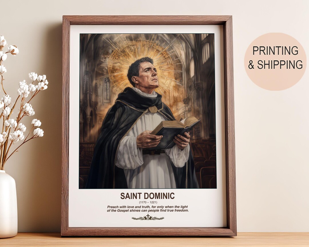 St. Dominic Canvas Print | Catholic Wall Art | Confirmation or Baptism ...