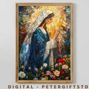 Virgin Mary Art Print: Catholic Wall Art (Digital Download)