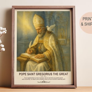 Pope Gregory Art Print: Catholic Wall Decor, Vatican Artwork