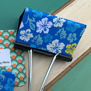 Binder Clip - Aloha | Floral | Hibiscus | Hawaii | Office Supply | School | Journal | WFH | Work | Gift | Teacher | Coworker | Organize