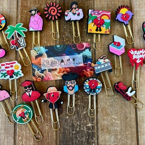 Bad Bunny Paper Clips | Puerto Rico | Latin Trap | Music | Rap | Bookmarks | Bullet Journal | Page Marker | Planner | Stationery