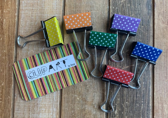 Polka dot binder clips deals