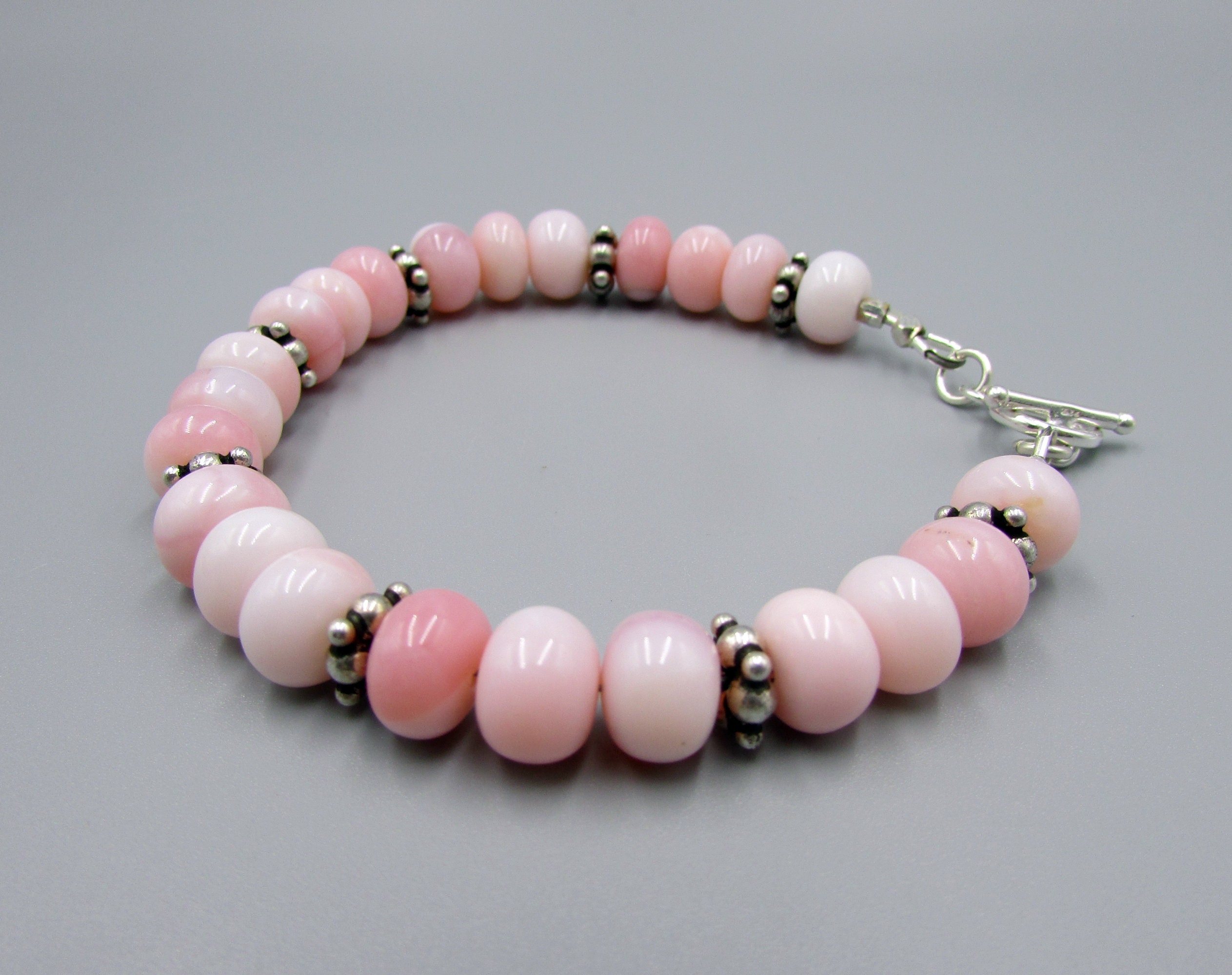 Pink Opal Bracelet Layering Bracelets | Etsy