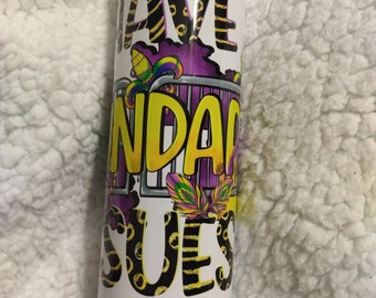 Mardi gras tumbler