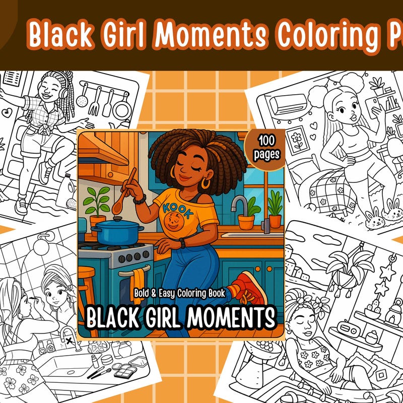 Girl Moments Coloring Book - Etsy