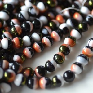Vintage 8mm Round Czech Glass Beads 25 image 1