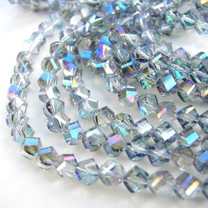 Twilight Blue 8mm Spiral Faceted Crystal Beads 10 image 2