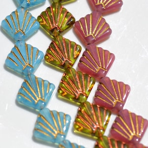 Choice of Diamond Fan Beads Czech Glass 8