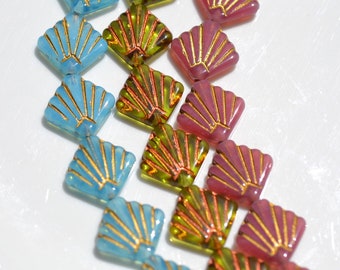 Choice of Diamond Fan Beads Czech Glass 8