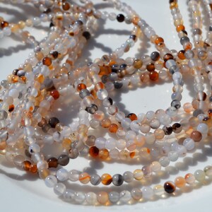 Achat grau 4mm Runde Mischung volle 15 Zoll Strang