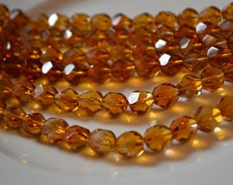 10mm Faceted Nugget Czech Glass Beads  25