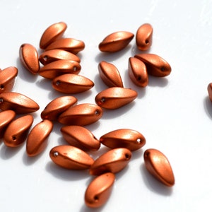 Matte Copper 12x6mm Twisted Talon Beads   25