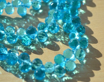 Capri Blue Faceted Crystal Beads    10