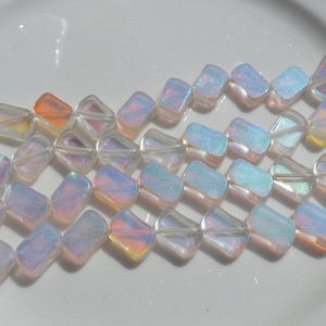Your Choice of Squiggle Beads Table Cut Czech Glass Beads 11mm 25