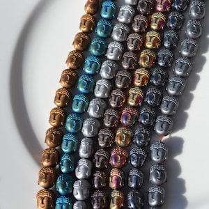 Metallic Buddha Head Beads 6