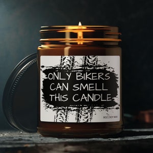 Motorcycle Rider Funny Gift for Him Home Decor Candle Gift for Biker &#39;Only Bikers Can Smell This Candle&#39;  Biker Gag Candle Moto Humor Gift