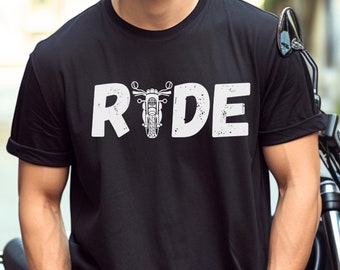 RIDE Motorcycle Graphic Tee, Biker Motorsport Shirt