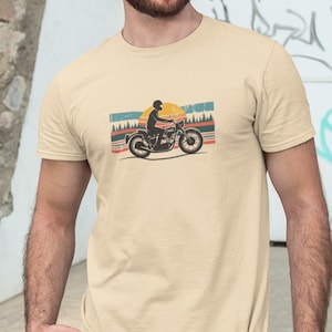 Vintage Styled Retro Motorcycle Cafe Racer Tee for Bikers Motorcycle Lover Gift Biker Graphic Tee Vintage Style Shirt Casual Rider Wear