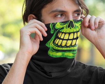 Ghoul Biker Neck Gaiter Monster Motorsport Rider Face Mask Halloween Motorcycle Rider Baclava Adventure Dual Sport Rider Accessory