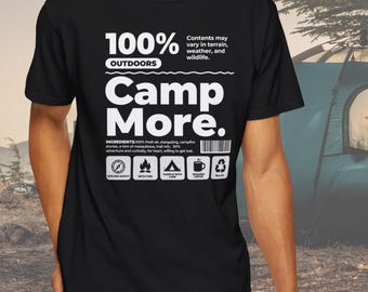 Fun Camping Graphic Tee Camping T-shirt | Outdoor Campfire Design