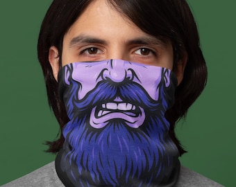 Motorcycle Adventure Lightweight Neck Gaiter Purple Menace Biker Face Mask Rough Rider Motorsport Baclava Dual Sport Dust Protection