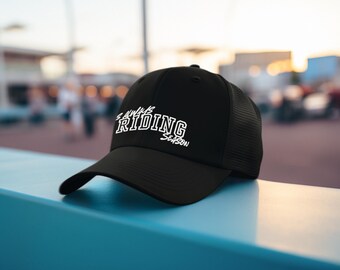 Motorcycle Bicycle Snapback Cap 'It's Always Riding Season' Biker Trucker Style Hat